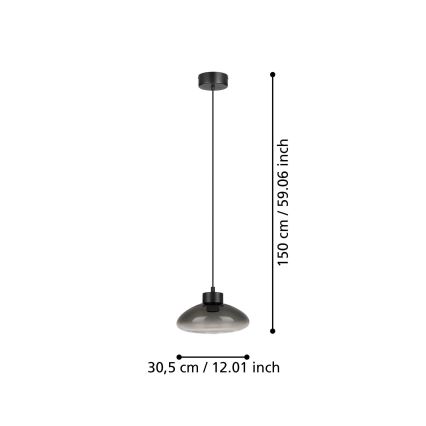 Eglo - LED Zatemnitveni lestenec na vrvici LED/5,4W/230V 2700K dimna