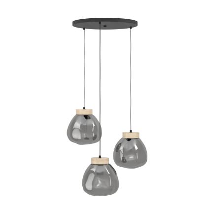 Eglo - Lestenec na vrvici 3xE27/40W/230V dimna