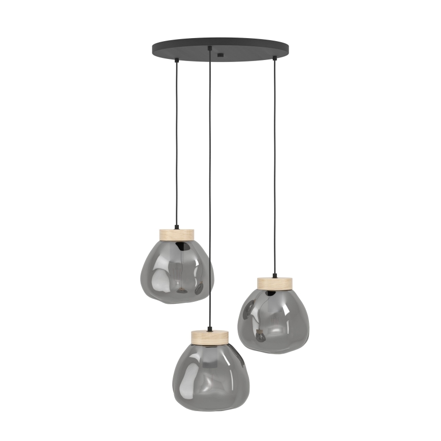 Eglo - Lestenec na vrvici 3xE27/40W/230V dimna