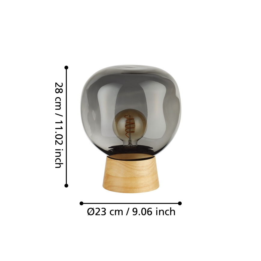 Eglo - Namizna svetilka 1xE27/40W/230V dimna
