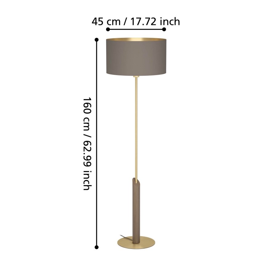 Eglo - Talna svetilka 1xE27/40W/230V rjava/zlata