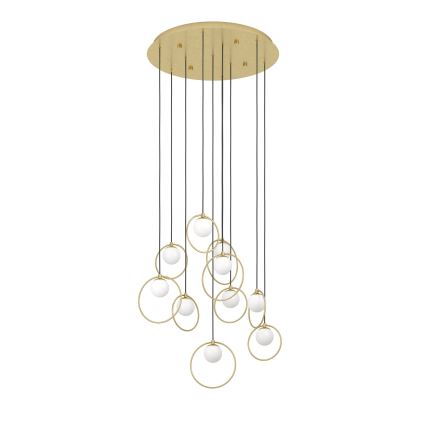Eglo - LED Zatemnitveni lestenec na vrvici 10xLED/3W/230V 3000K pr. 58 cm zlata