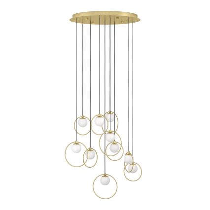 Eglo - LED Zatemnitveni lestenec na vrvici 10xLED/3W/230V 3000K pr. 58 cm zlata