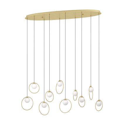 Eglo - LED Zatemnitveni lestenec na vrvici 10xLED/3W/230V 3000K zlata