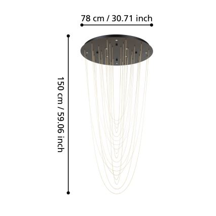 Eglo - LED Zatemnitvena stropna svetilka 8xLED/4,2W/230V 3000K