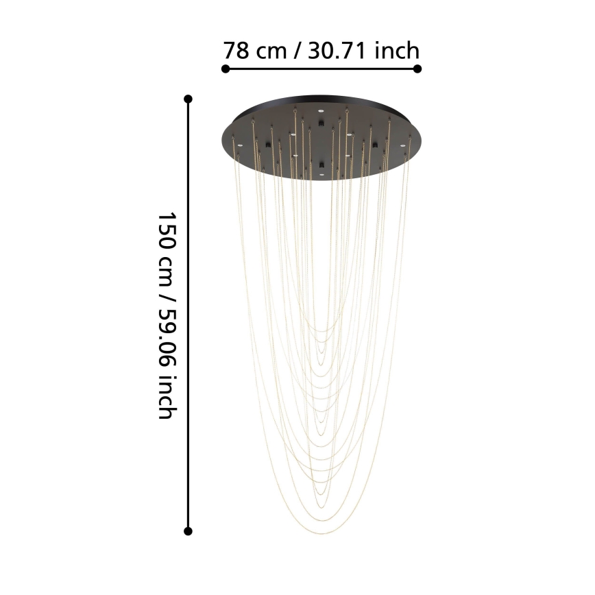 Eglo - LED Zatemnitvena stropna svetilka 8xLED/4,2W/230V 3000K