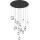 Eglo 390357 - LED Zatemnitveni lestenec na vrvici SINDICAT 17xLED/3W/230V črna/prozorna