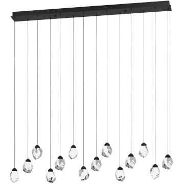 Eglo 390358 - LED Zatemnitveni lestenec na vrvici SINDICAT 14xLED/3W/230V črna/prozorna