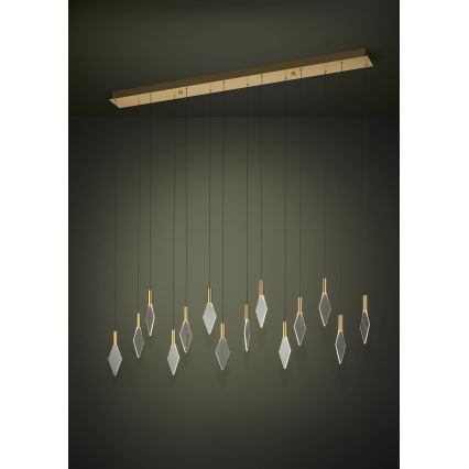 Eglo - LED Zatemnitveni lestenec na vrvici 14xLED/3,3W/230V 3000K zlata