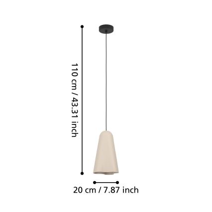 Eglo - Lestenec na vrvici 1xE27/40W/230V bež