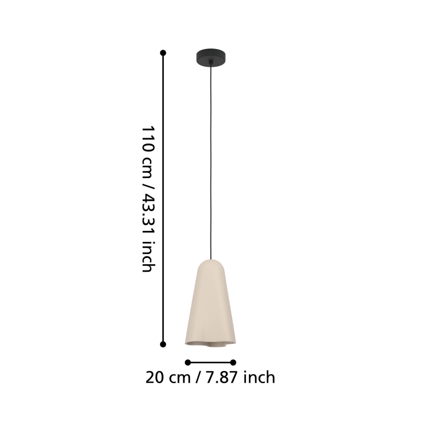 Eglo - Lestenec na vrvici 1xE27/40W/230V bež