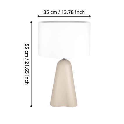 Eglo - Namizna svetilka 1xE27/40W/230V bež
