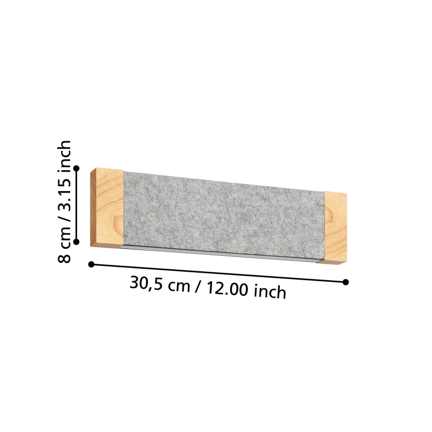 Eglo - LED Stenska svetilka 2xLED/5,4W/230V 3000K rjava/siva