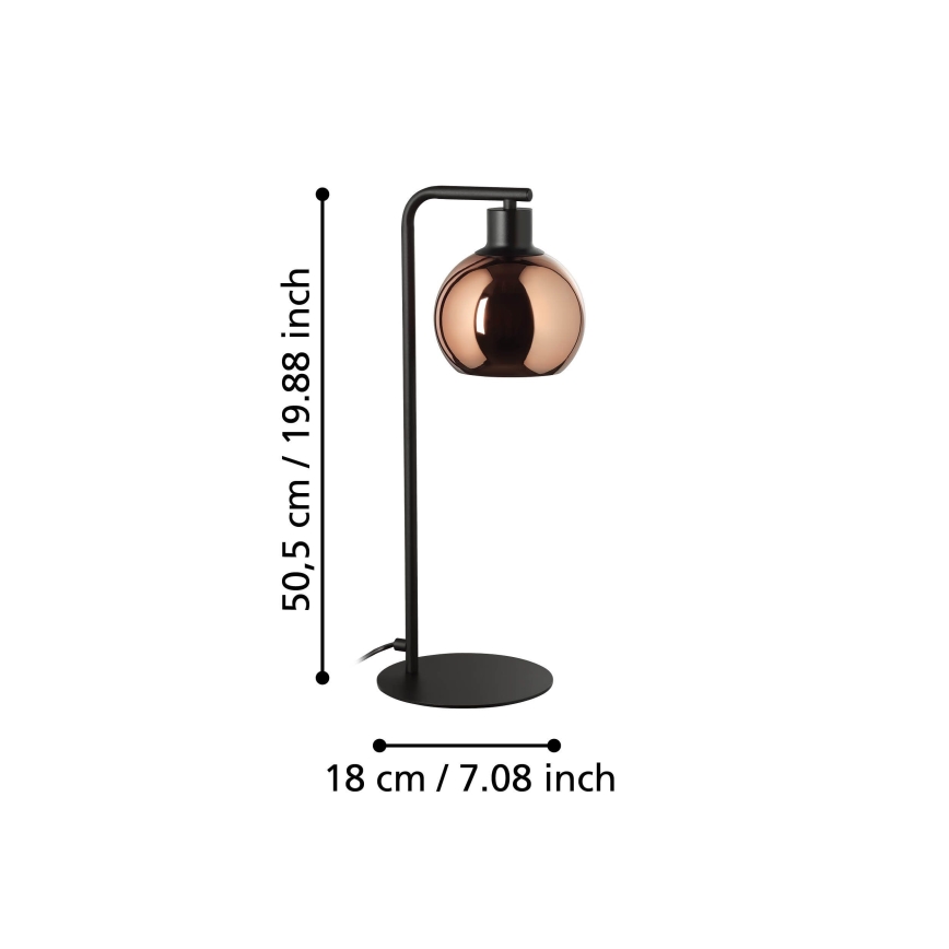 Eglo - Namizna svetilka 1xE27/40W/230V baker