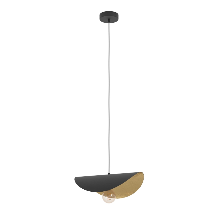 Eglo - Lestenec na vrvici 1xE27/40W/230V 41 cm črna/zlata