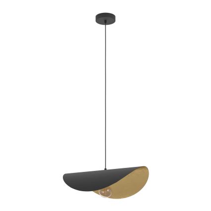 Eglo - Lestenec na vrvici 1xE27/40W/230V 53 cm črna/zlata