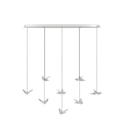 Eglo - LED Zatemnitveni lestenec na vrvici 8xLED/4,2W/230V 3000K sijajni krom