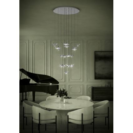 Eglo - LED Zatemnitveni lestenec na vrvici 17xLED/3W/230V 3000K sijajni krom