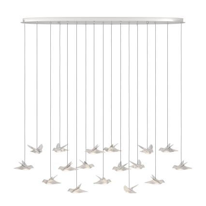 Eglo - LED Zatemnitveni lestenec na vrvici 17xLED/3W/230V 3000K sijajni krom