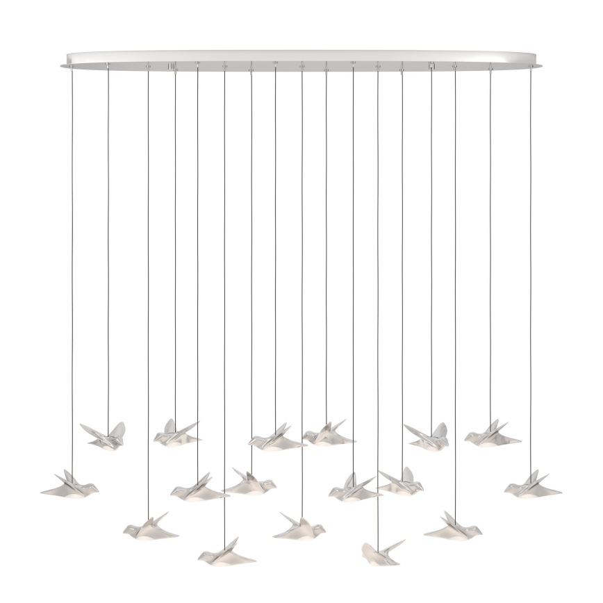 Eglo - LED Zatemnitveni lestenec na vrvici 17xLED/3W/230V 3000K sijajni krom