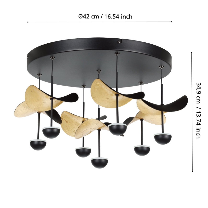 Eglo - LED Zatemnitvena stropna svetilka 7xLED/2,3W/230V 3000K