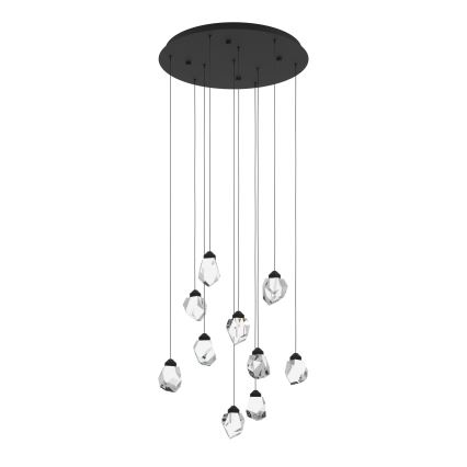 Eglo - LED Zatemnitveni lestenec na vrvici 10xLED/3W/230V 3000K črna/prozorna