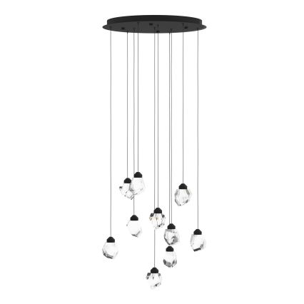 Eglo - LED Zatemnitveni lestenec na vrvici 10xLED/3W/230V 3000K črna/prozorna