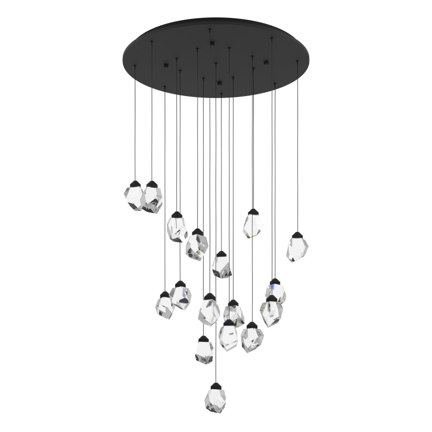 Eglo - LED Zatemnitveni lestenec na vrvici 17xLED/3W/230V 3000K črna/prozorna