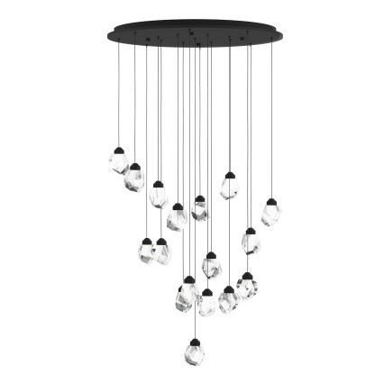 Eglo - LED Zatemnitveni lestenec na vrvici 17xLED/3W/230V 3000K črna/prozorna