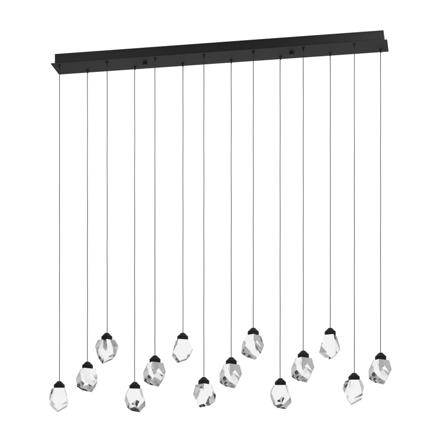 Eglo - LED Zatemnitveni lestenec na vrvici 14xLED/3W/230V 3000K črna/prozorna