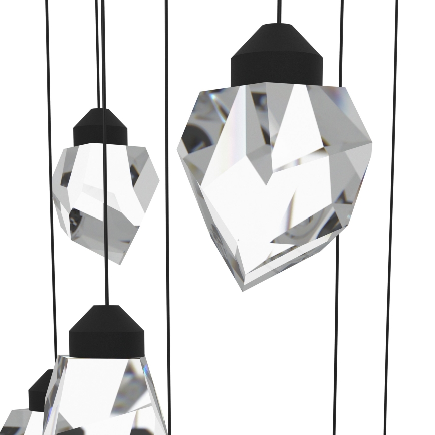 Eglo - LED Zatemnitveni lestenec na vrvici 14xLED/3W/230V 3000K črna/prozorna