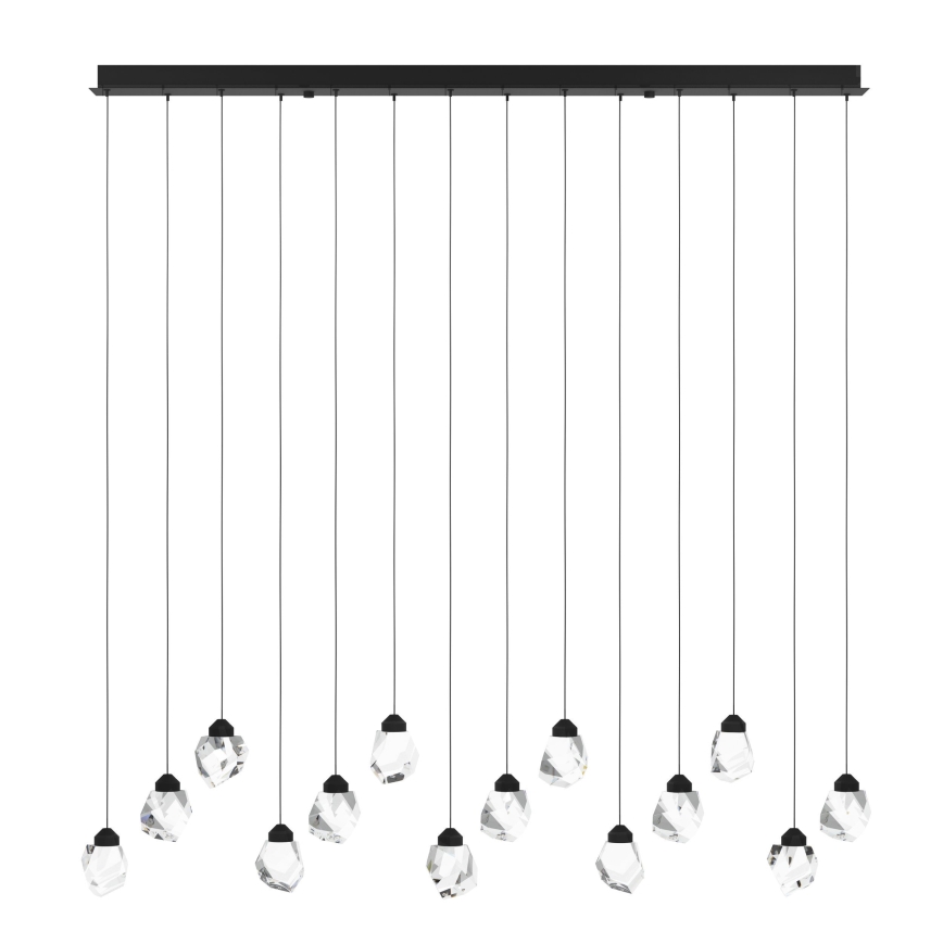 Eglo - LED Zatemnitveni lestenec na vrvici 14xLED/3W/230V 3000K črna/prozorna