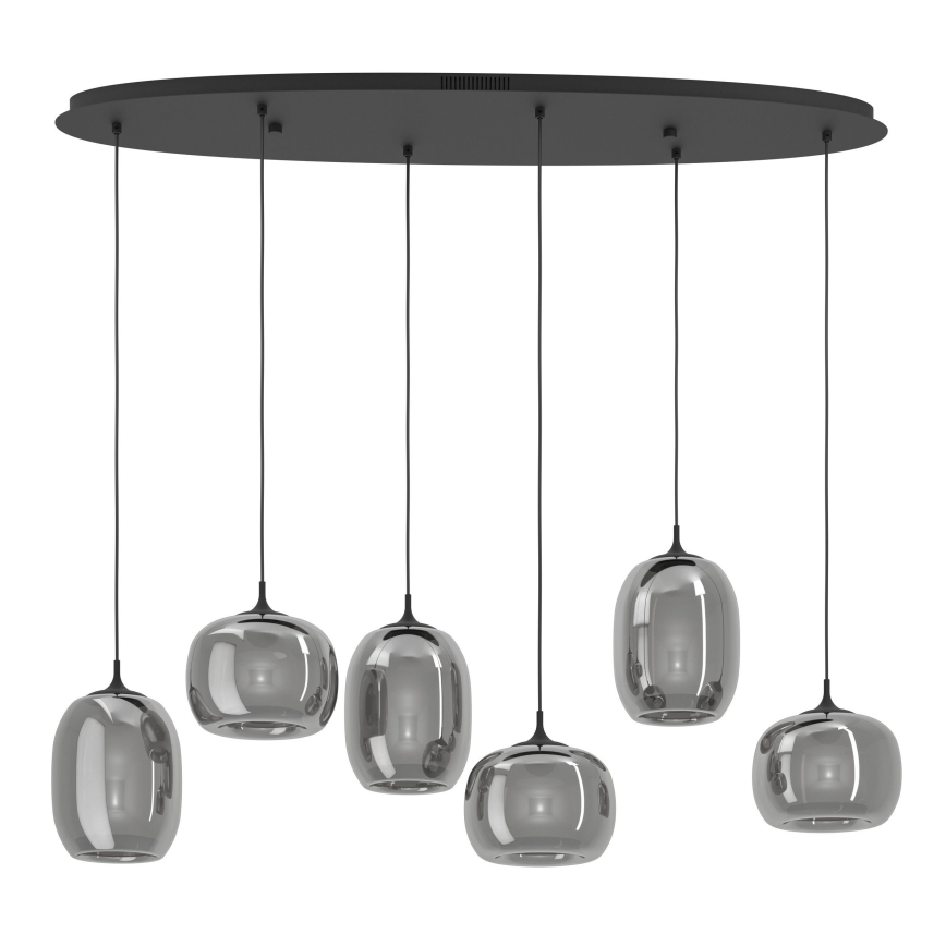 Eglo - LED Zatemnitveni lestenec na vrvici 6xLED/3,7W/230V 2700-6500K dimna + Daljinski upravljalnik