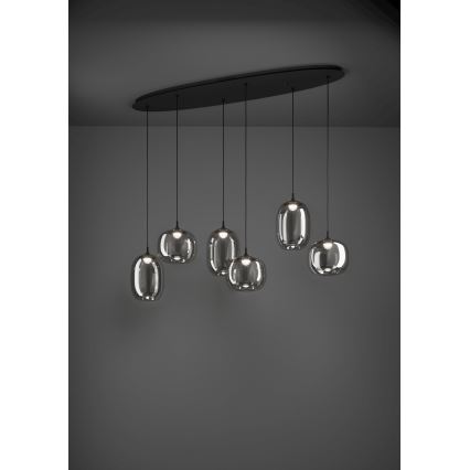 Eglo - LED Zatemnitveni lestenec na vrvici 6xLED/3,7W/230V 2700-6500K dimna + Daljinski upravljalnik