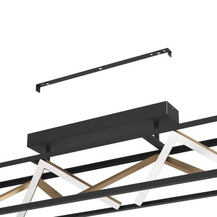Eglo - LED Zatemnitveni nadgradni lestenec LED/45W/230V 2700-6500K črna/zlata + Daljinski upravljalnik