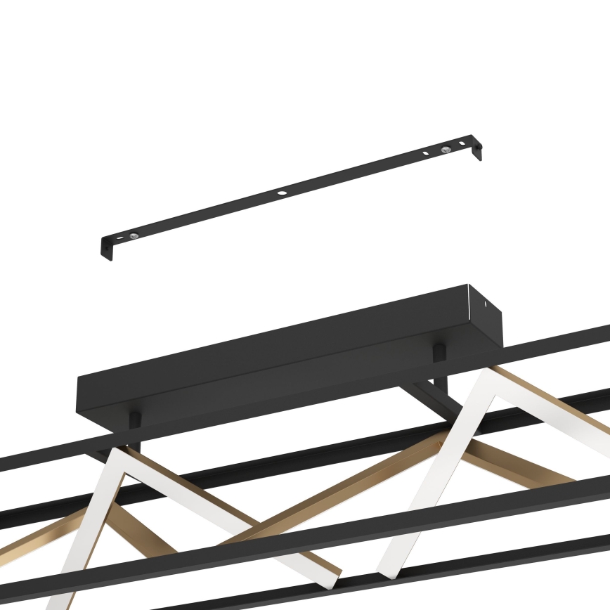 Eglo - LED Zatemnitveni nadgradni lestenec LED/45W/230V 2700-6500K črna/zlata + Daljinski upravljalnik