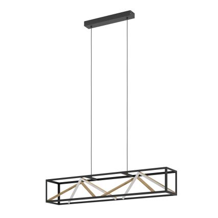 Eglo - LED Zatemnitveni lestenec na vrvici LED/46W/230V 2700-6500K črna/zlata + Daljinski upravljalnik