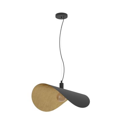 Eglo - Lestenec na vrvici 1xE27/40W/230V 80 cm črna/zlata