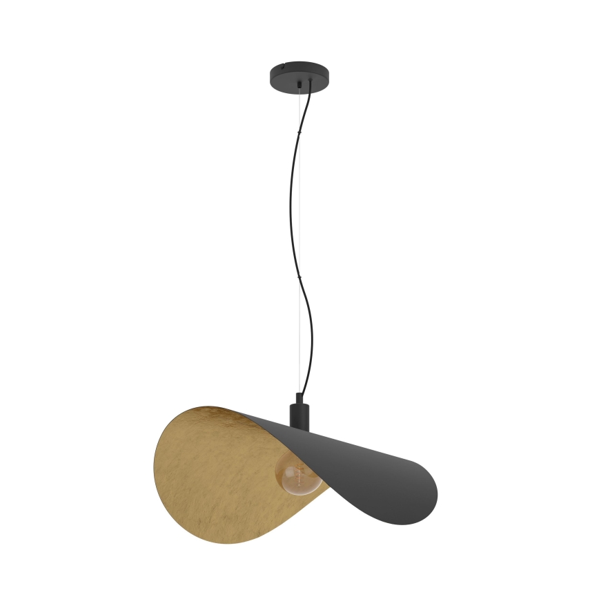 Eglo - Lestenec na vrvici 1xE27/40W/230V 80 cm črna/zlata