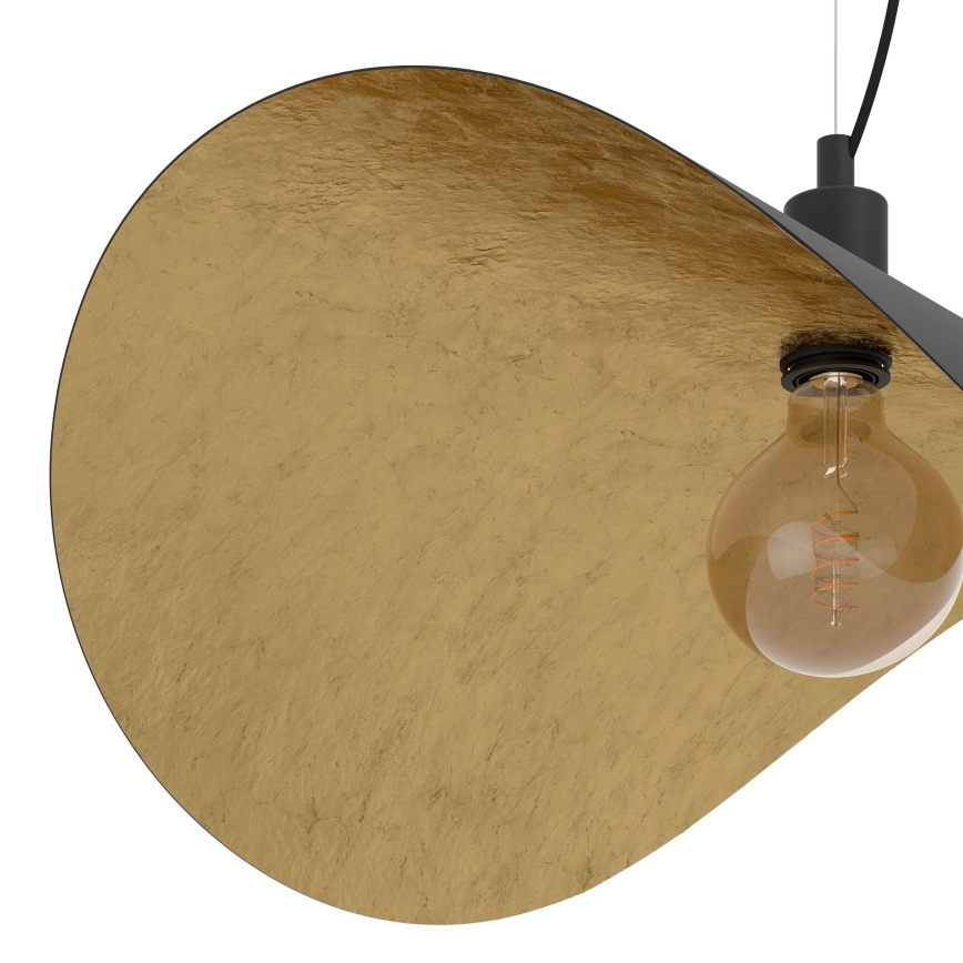 Eglo - Lestenec na vrvici 1xE27/40W/230V 80 cm črna/zlata