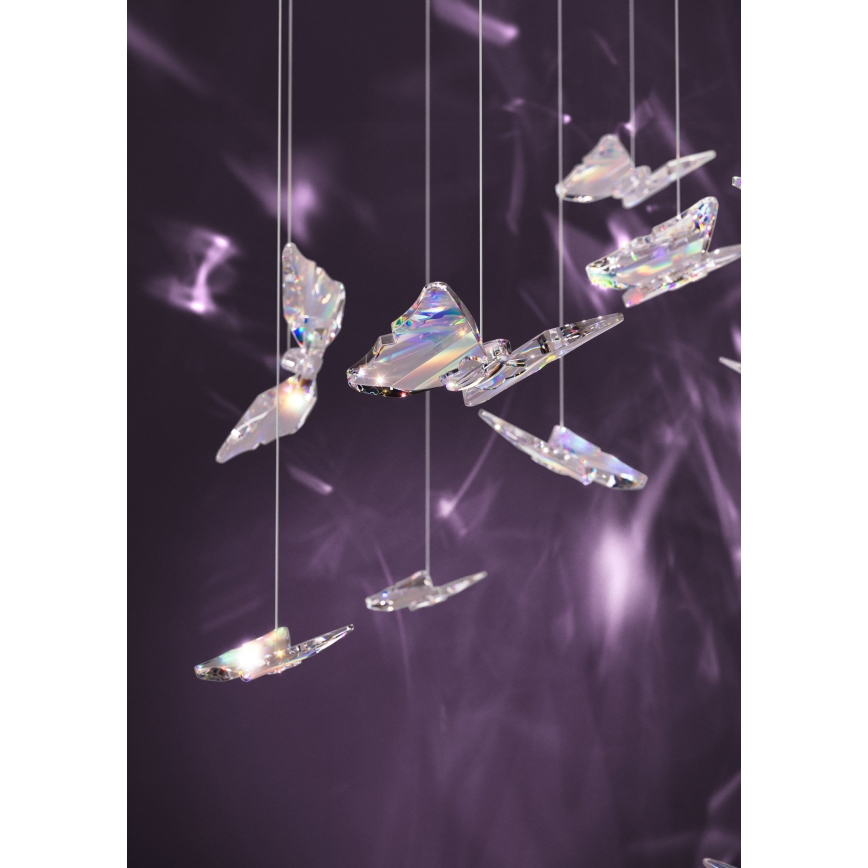 Eglo - LED zatemljiv lestenec na kablu 6xLED/4,2W/230V črna/prozorna