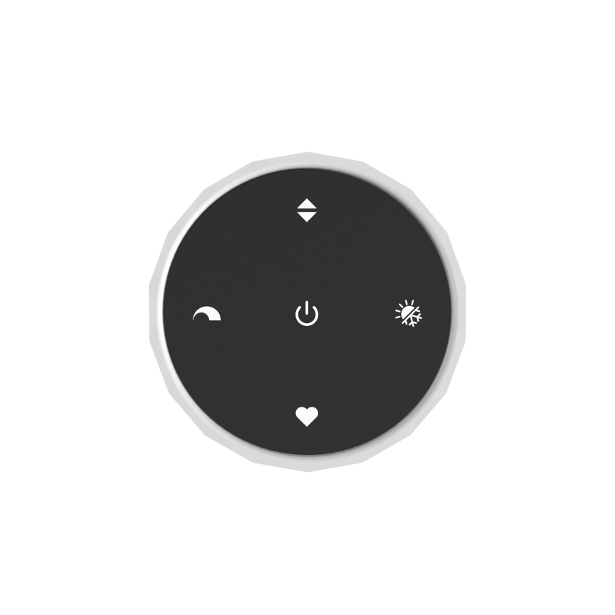 Eglo - Zatemnjiva stropna svetilka LED/5,5W/230V + LED/1,6W 2200-6500K, premer 25 cm, črni krom + daljinski upravljalnik