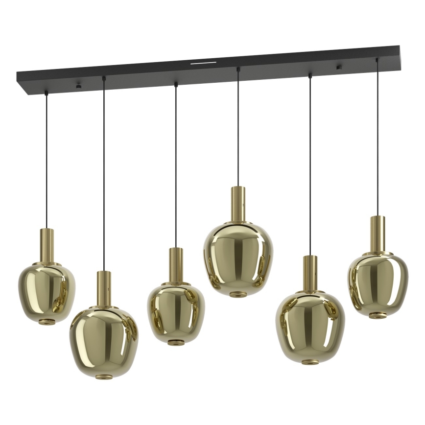 Eglo - LED zatemnljiv zlati lestenec 3xLED/5W/230V + 3xLED/6,5W + 6xLED/1,6W 2200-6500K