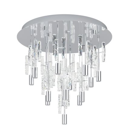 Eglo - LED stropna svetilka 15xLED/2,6W/230V 2200/3000/4000K premer 50 cm sijajni krom
