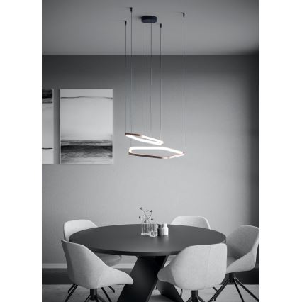 Eglo - LED zatemljiv lestenec na kablu LED/30W/230V 2200-6500K mesing + daljinski upravljalnik