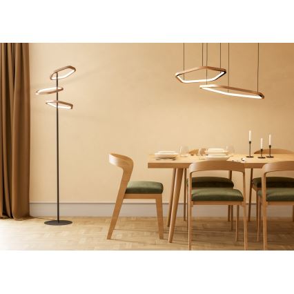 Eglo - LED zatemljiv lestenec na kablu LED/30W/230V medenina + daljinski upravljalnik