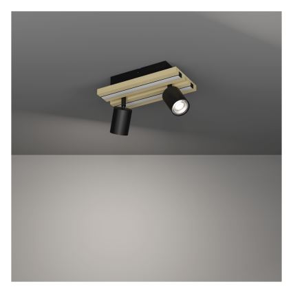 Eglo - LED točkovna svetilka 2xLED/2,2W/230V + 2xLED/1,2W + 2xLED/2W bež/črna