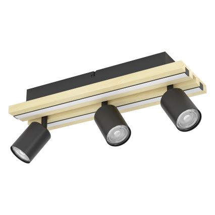 Eglo - LED točkovno svetilo 3xLED/2,2W/230V + 2xLED/1,2W + 2xLED/2W bež/črna
