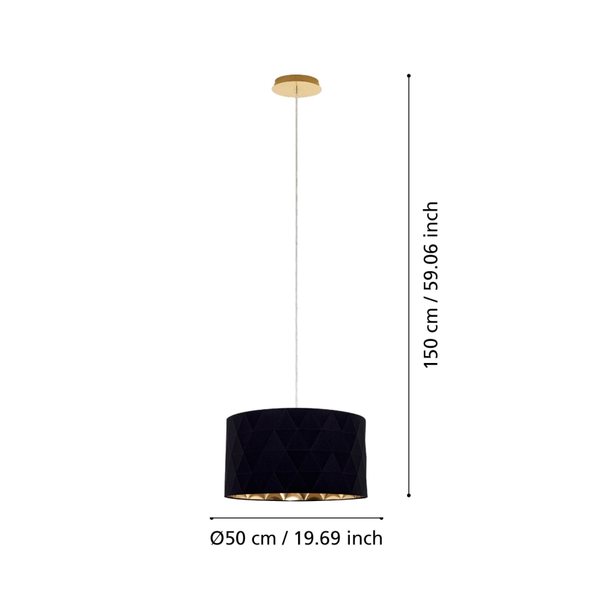 Eglo 39224 - Viseči lestenec na jekleni vrvici DOLORITA 3xE27/60W/230V