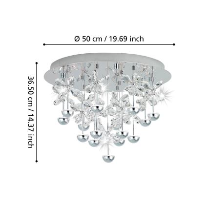 Eglo - LED stropna svetilka z možnostjo zatemnitve LED/27W/230V